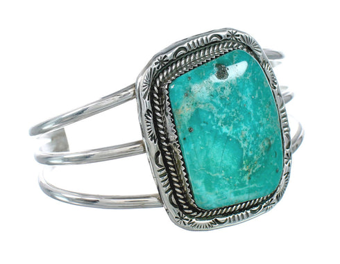 Sterling Silver Turquoise Navajo Cuff Bracelet JX130330